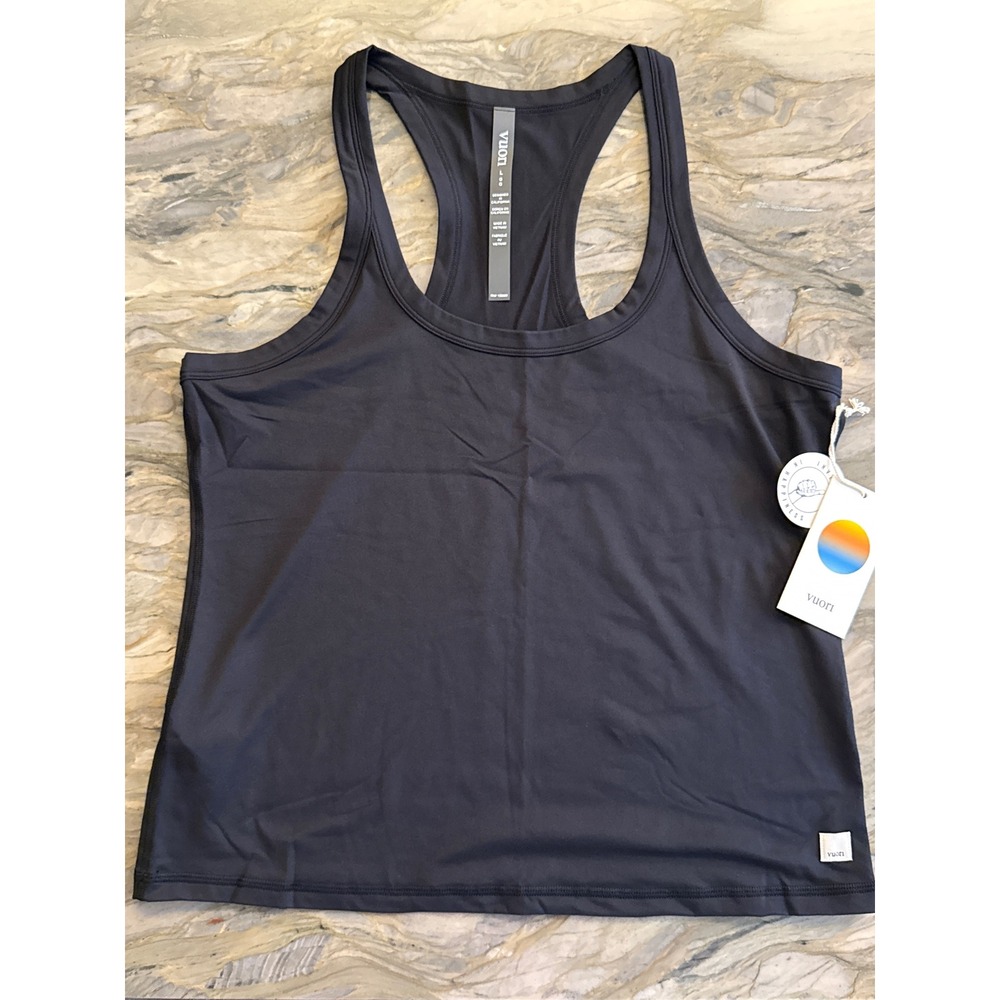 Vuori Lux Racerback Tank Black Large NWT Performance Workout Top